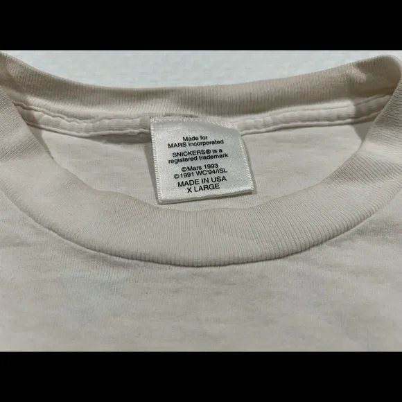 Vintage World Cup 94 Soccer Snickers T Shirt XL - Picture 3 of 5